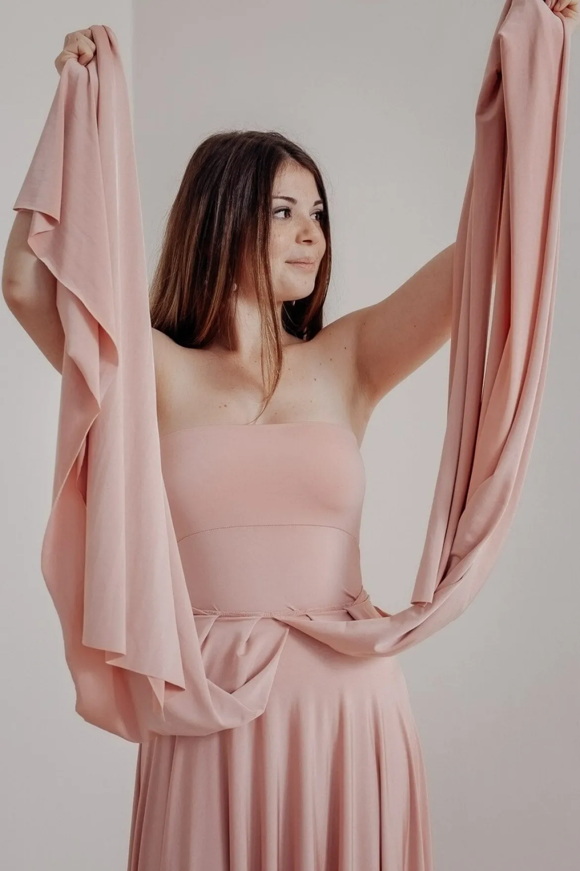 Rosafarbenes Unterziehtop – Long Jersey Bandeau Blush Twobirds