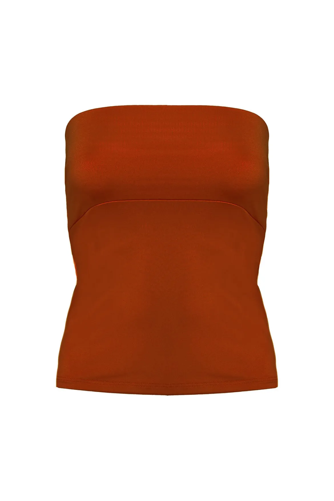 Rostrotes Tube-Top – Long Jersey Bandeau Rust Twobirds