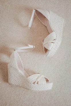Sandalette mit Keilabsatz - Louna Pearl Raffia