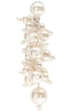 Schimmernde Perlen-Ohrhänger in Ivory