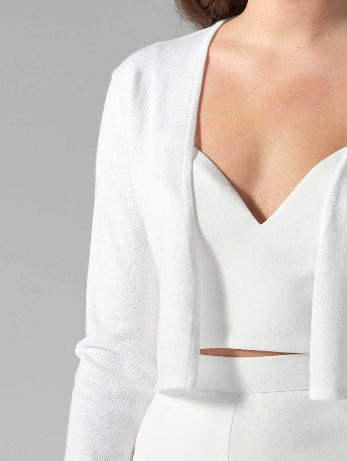 Schlichter Braut Cardigan in Ivory