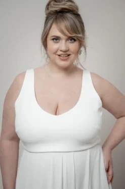 Schlichtes Braut Top – Majvi Ivory noni Curvy