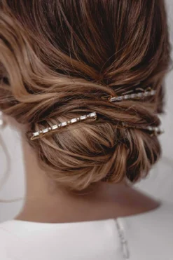 Schmaler Haarclip mit funkelnden Kristallen – New Horizon