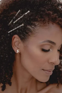 Schmaler Haarclip mit funkelnden Kristallen – New Horizon