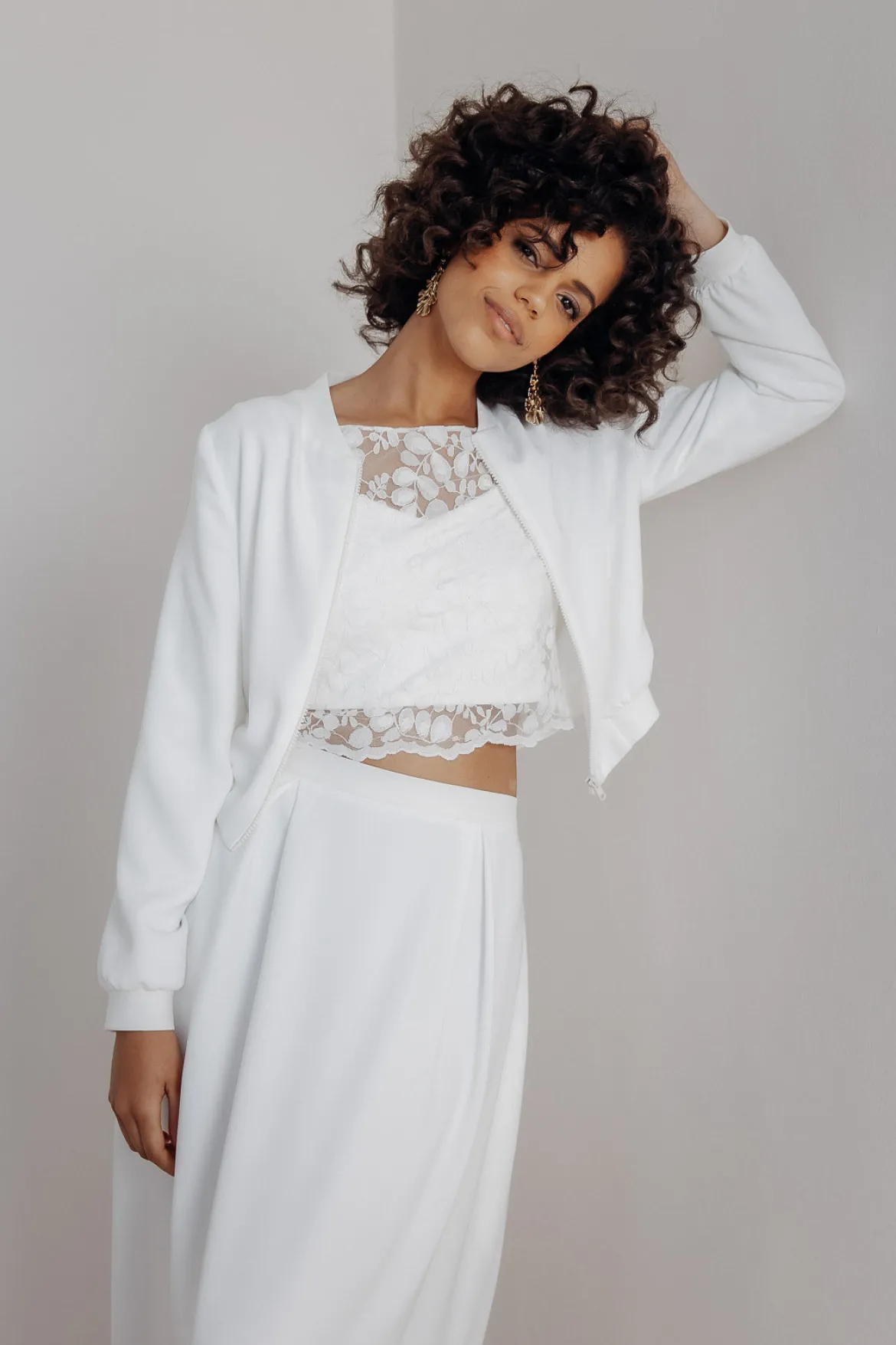 Showroom Only: Braut Bomberjacke in Ivory – Majla uni noni