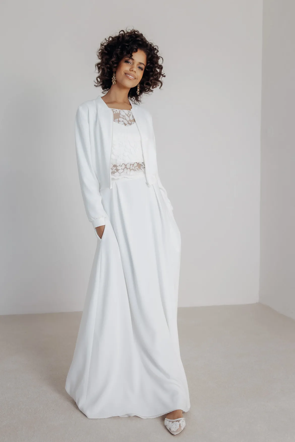 Showroom Only: Braut Bomberjacke in Ivory – Majla uni noni
