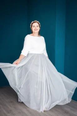 Showroom Only: Grauer Softtüllrock – Maris noni Curvy Selected