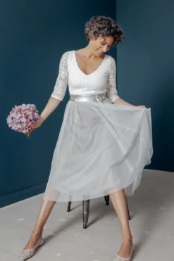 Showroom Only: Tüllrock in Grau – Maris Midi noni Selected