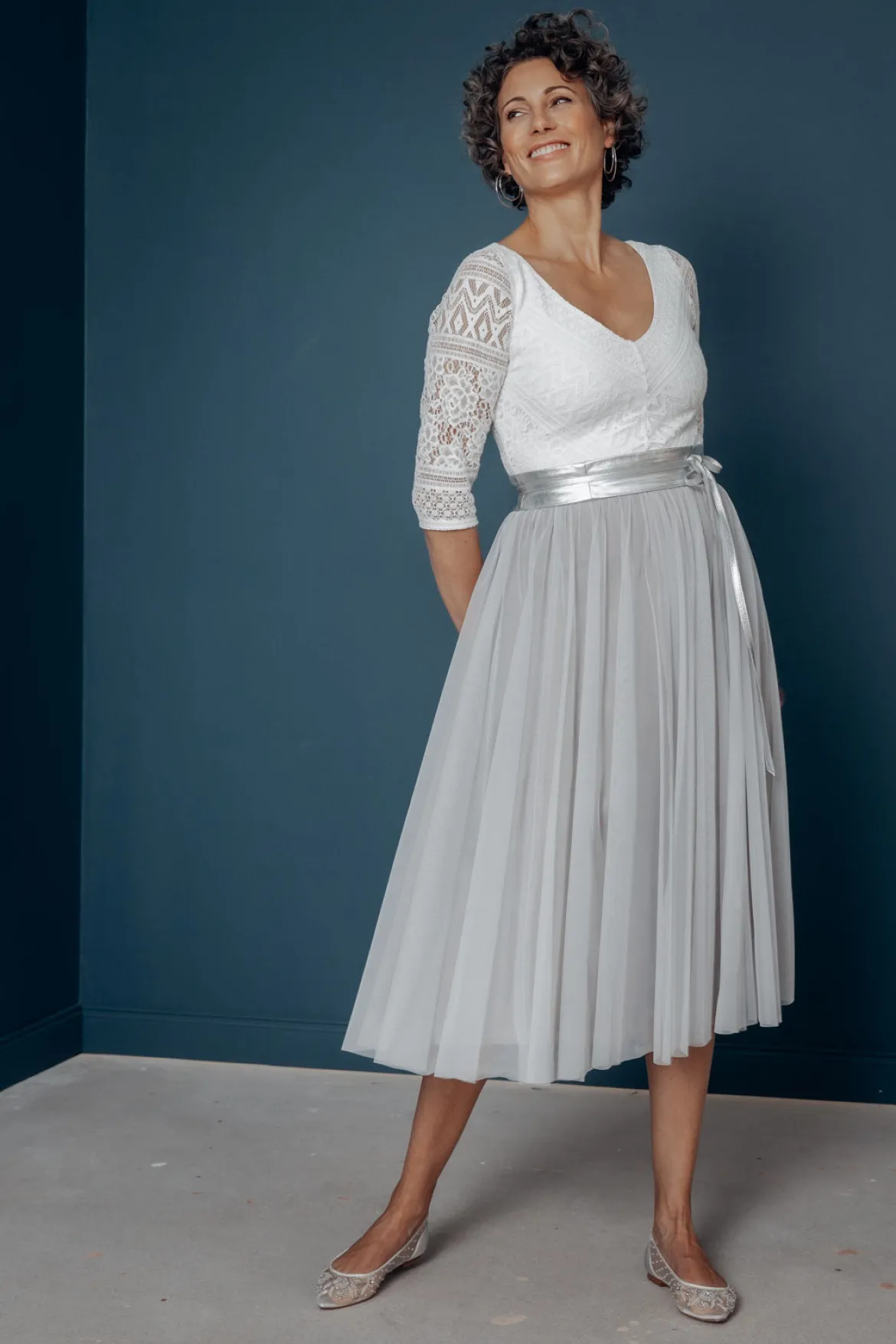 Showroom Only: Tüllrock in Grau – Maris Midi noni Selected