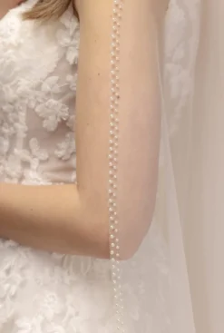 Softtüll-Schleier mit Perlenborte | The Perfect Bridal Company