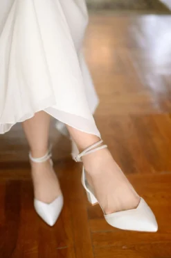 Spitze Brautschuhe – Inez Ivory Satin | G.Westerleigh