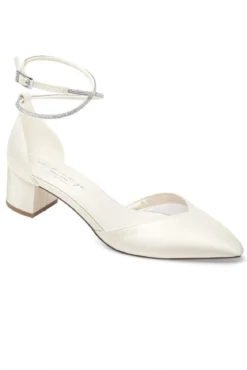 Spitze Brautschuhe – Inez Ivory Satin | G.Westerleigh
