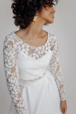 Spitzentop aus Botanik-Spitze für die Hochzeit – Norine noni