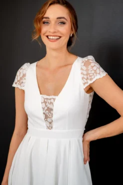 Standesamt-Brautkleid mit Rückendetail – Nelie noni One