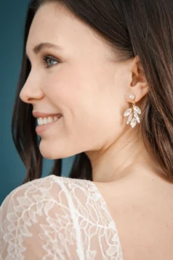 Strass-Ohrstecker für die Hochzeit