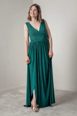 Tiefgrünes Brautjungfernkleid | Eliza & Ethan