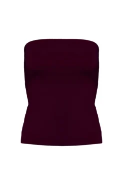 Tube-Top in Weinrot – Long Jersey Bandeau Bordeaux Twobirds